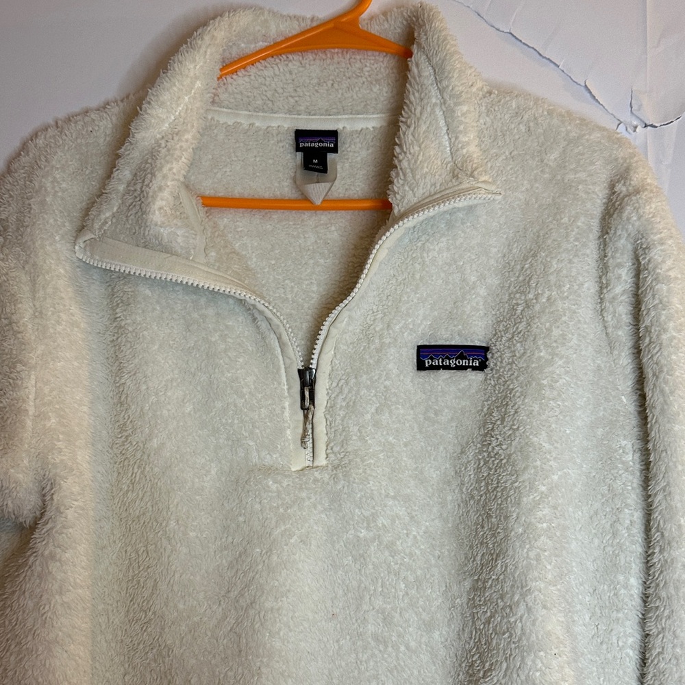 Patagonia Cream Fleece 1/2 zip Los Gatos pullover